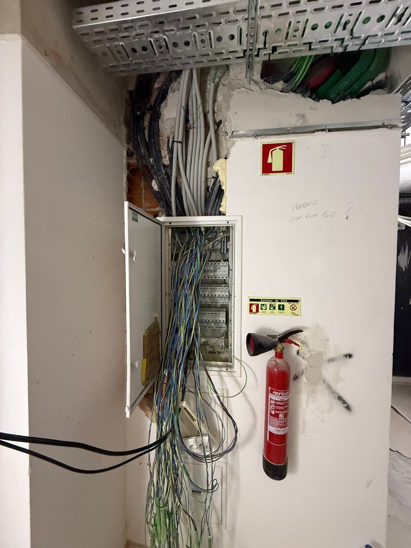 Comms rack and safety equipment