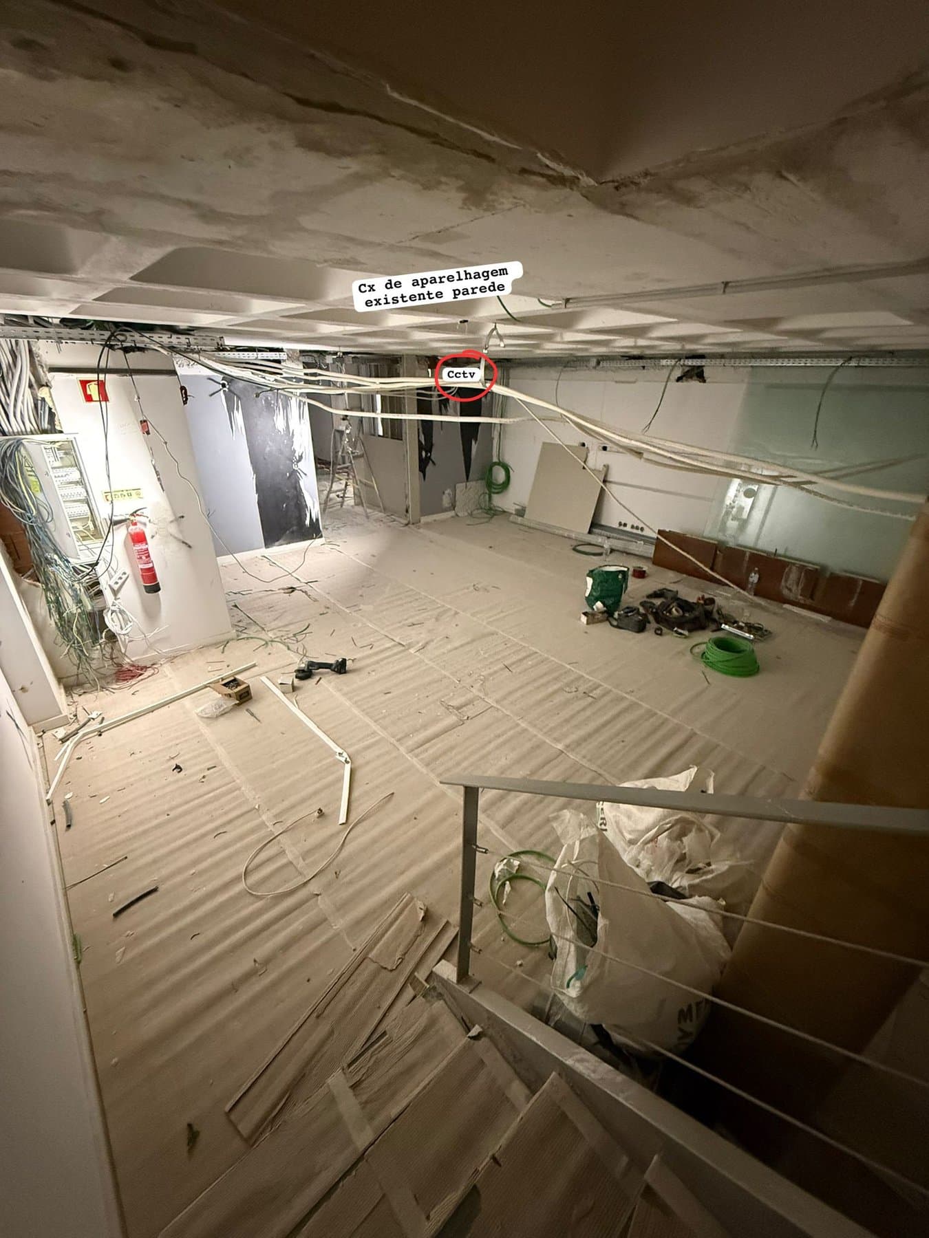 Floor opened during the works
