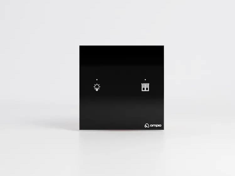 Painel de duas teclas, para quem só quer luz e estore